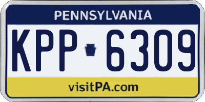 PA license plate KPP6309