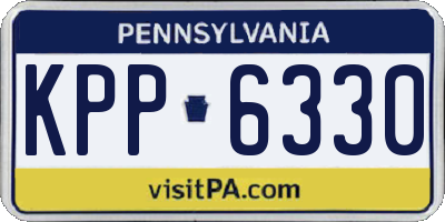 PA license plate KPP6330