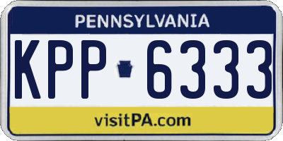 PA license plate KPP6333
