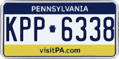 PA license plate KPP6338