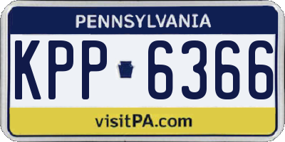 PA license plate KPP6366