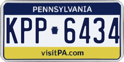 PA license plate KPP6434