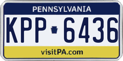 PA license plate KPP6436