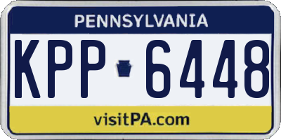 PA license plate KPP6448