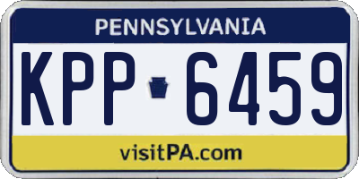 PA license plate KPP6459