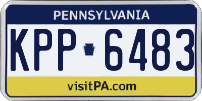 PA license plate KPP6483