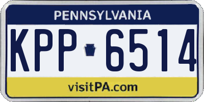 PA license plate KPP6514