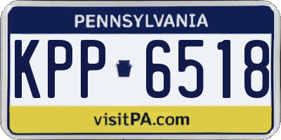 PA license plate KPP6518