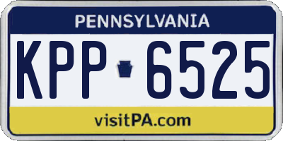 PA license plate KPP6525