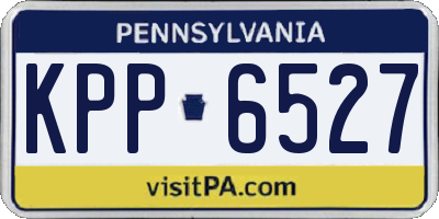 PA license plate KPP6527
