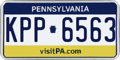 PA license plate KPP6563