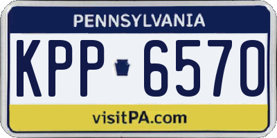 PA license plate KPP6570