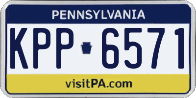 PA license plate KPP6571