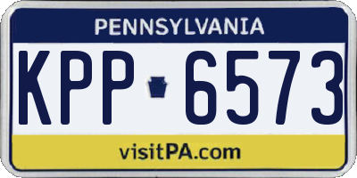 PA license plate KPP6573