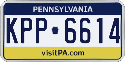PA license plate KPP6614