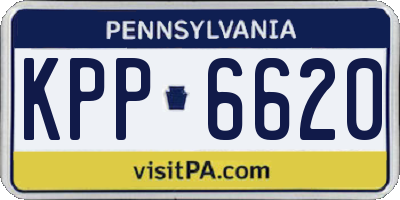 PA license plate KPP6620