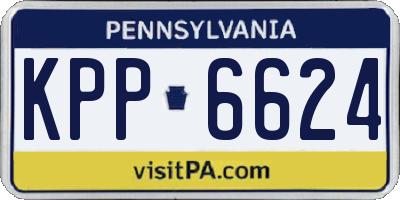 PA license plate KPP6624