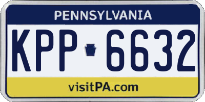 PA license plate KPP6632