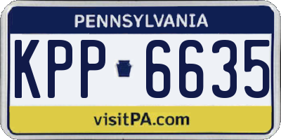 PA license plate KPP6635