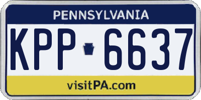 PA license plate KPP6637