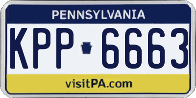 PA license plate KPP6663