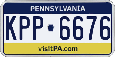 PA license plate KPP6676