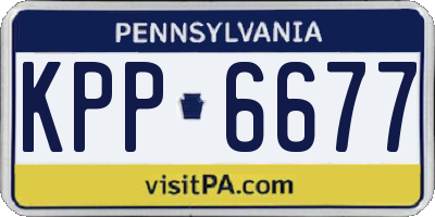 PA license plate KPP6677