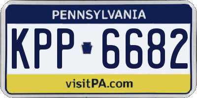 PA license plate KPP6682