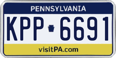 PA license plate KPP6691