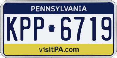PA license plate KPP6719