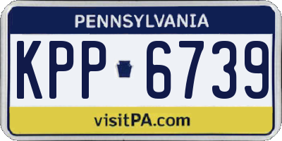 PA license plate KPP6739
