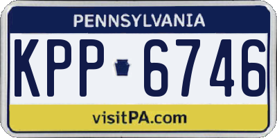 PA license plate KPP6746