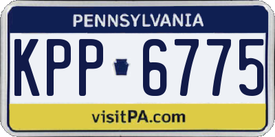 PA license plate KPP6775