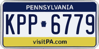PA license plate KPP6779