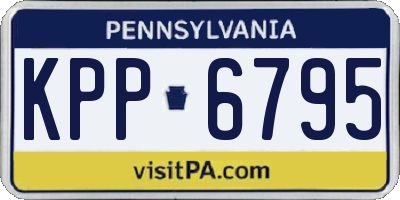 PA license plate KPP6795