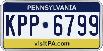 PA license plate KPP6799