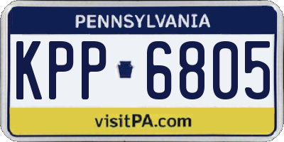 PA license plate KPP6805