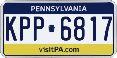 PA license plate KPP6817