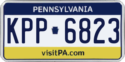 PA license plate KPP6823