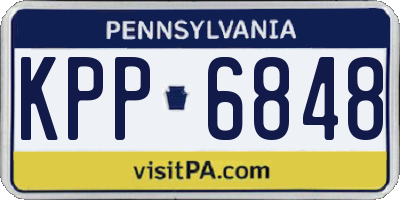 PA license plate KPP6848