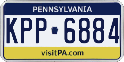 PA license plate KPP6884
