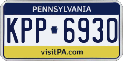 PA license plate KPP6930