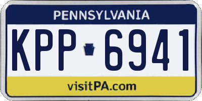 PA license plate KPP6941