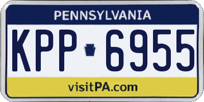 PA license plate KPP6955