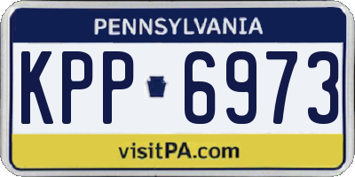 PA license plate KPP6973