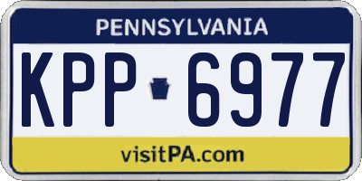 PA license plate KPP6977