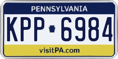 PA license plate KPP6984