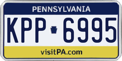 PA license plate KPP6995