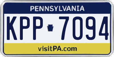 PA license plate KPP7094