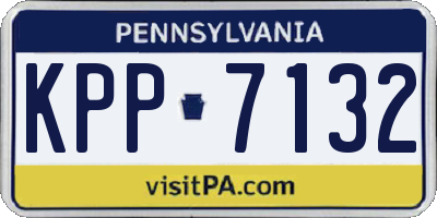PA license plate KPP7132